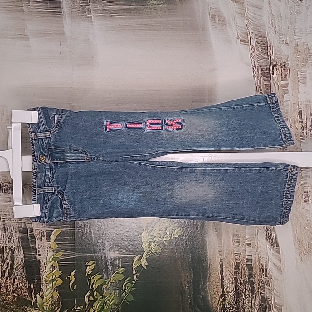 Disney Tink Girls size Small 4/5 denim blue jeans tinker bell fairies
